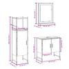 3 Piece Bathroom Furniture Set Grey Sonoma Particleboard