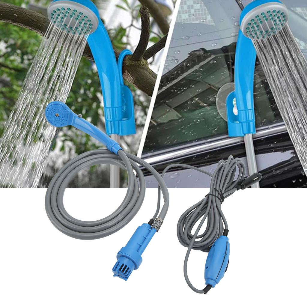 12V Portable Camping Shower Folding Bucket Set 20L Capacity Multipurpose for Hiking Car Washing Pet 