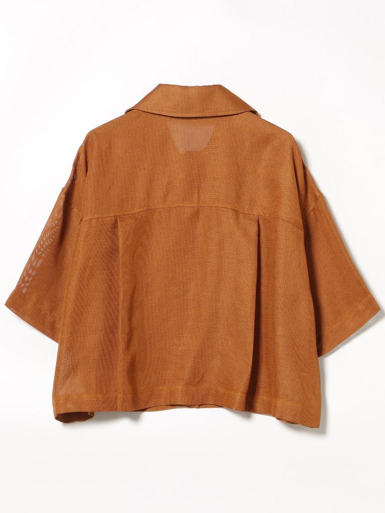 Beams Heart Mesh One Size Women's S/S Shirt, Camel,
