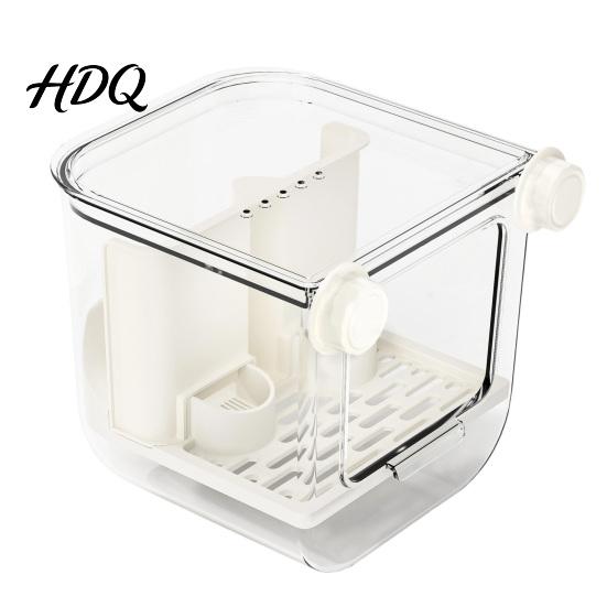 Bird Cage Shower Box Automatic Bath Parrot with Circulating Water Indoor Cleaning Supplies Bath Feeder Accessory for Parakeet Budgie Cockatiel B
