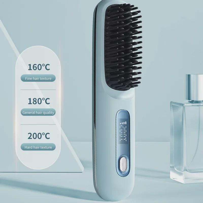 

Выпрямитель для волос Cross-Border Ceramic Ion и расческа для завивки волос — быстрый нагрев, бережное отношение к волосам