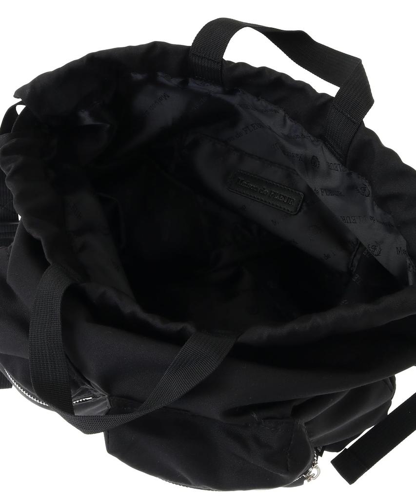 Maison de FLEUR Rucksack mit Kordelzug, Schwarz, 8A43F0J6200