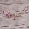 Gioielli per Capelli Lunghi Fascia con Fiori Rosa Ornamenti per Capelli da Sposa Fascia Copricapo Fatto a Mano Decorazione Capelli Matrimonio