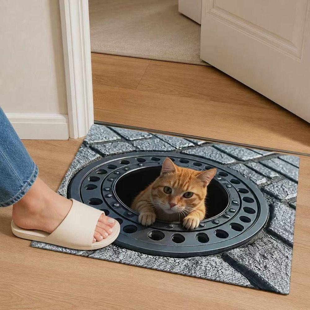 Water-absorbing Optical Illusion Doormat Non-slip Bedroom Door Rug Bathroom Carpet  Home Decor
