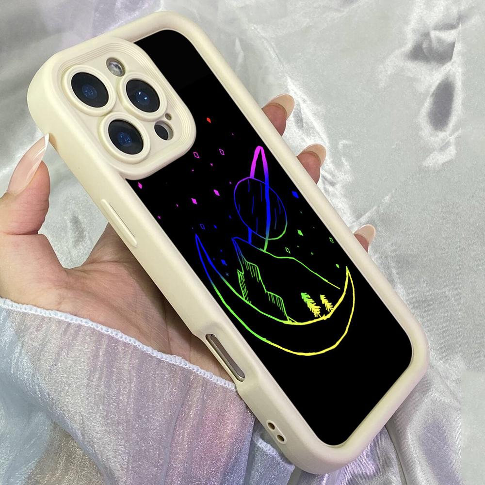 JT182 Colorful Moon sky for iPhone 17 16 15 Pro Max Samsung S26 S25 Ultra A17 A16 A07 A56 Xiaomi 15T Redmi 15c 14C Soft TPU Case