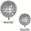 10pcs Silver Disco Balloon 4D Round Balloon Disco Balloon Decorations Bachelorette Party Birthday Party Supplies Party Background Decoration Balloons