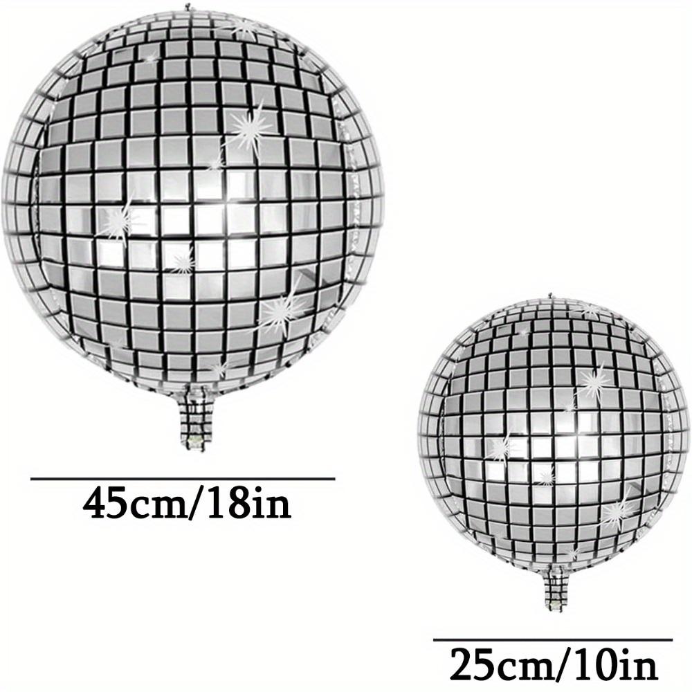 10pcs Silver Disco Balloon 4D Round Balloon Disco Balloon Decorations Bachelorette Party Birthday Party Supplies Party Background Decoration Balloons