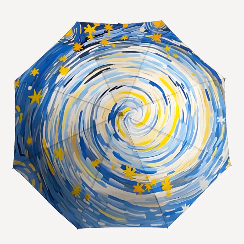 

1pc Starry Sky Automatic Open/close Folding Umbrella, Compact Portable Travel Umbrella,Durable Construction yy250814134