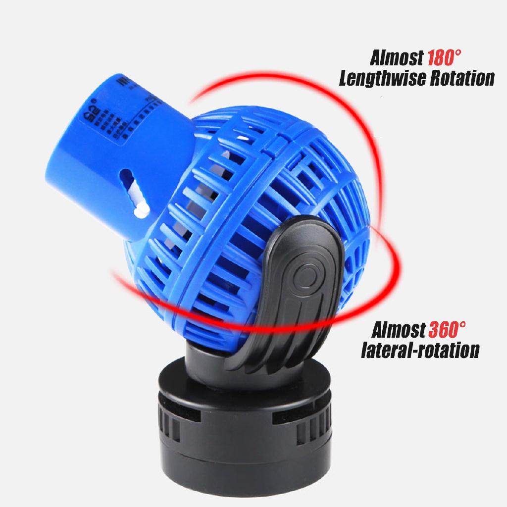 220V Acquario Vasca Pesci 360 Pompa per Movimento Acqua Testata di Potenza Base Magnetica 4000-15000L/H Agitatore d'Onde per Acquario Vasca Pesci