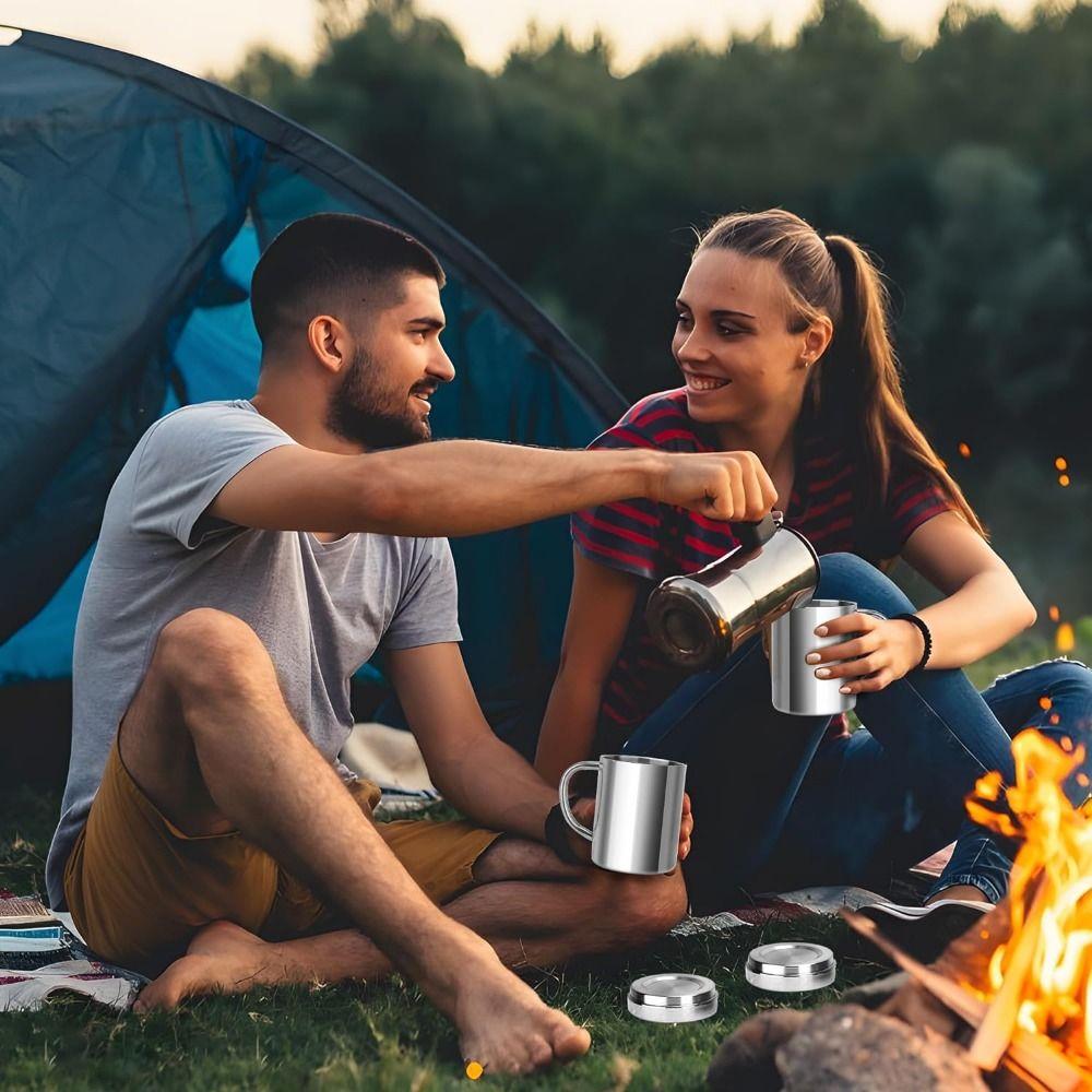 Nietłukący się kubek do picia wody Kubek do herbaty ze stali nierdzewnej Premium Kubek podróżny Dżban na zewnątrz