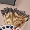 24x Acrylic Painting Brushes Scraper with Cloth Bag Artist Paintbrushes for Canvas Kid Adult Drawing Art Craft Supplies