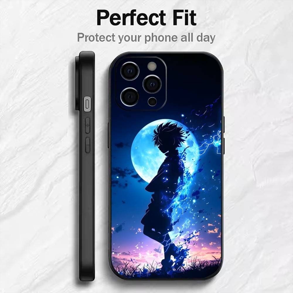 

HxH Anime k-Killua Phone Case For iPhone17,16,15,14,13,12 Plus,Max Soft Silicone Black Cover iPhone14Pro