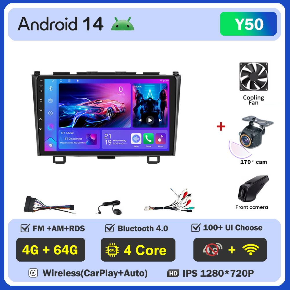 For Honda CR-V 3 RE CRV 2007-2011 Car Multimedia Video Player Android Auto Car Radio Touch Screen GPS Navigation Mirror Link