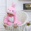 Piżama Onesie Przebranie Śpiochy Różowy Króliczek Niemowlę 100: 85-90 Cm