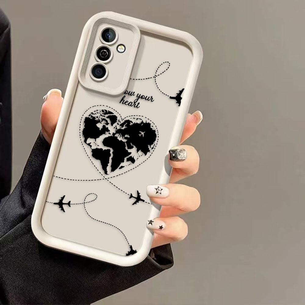 Planes World Map Travel Phone Case For Samsung Galaxy S26 S25 S24 S23 S22 S21 FE S20 ULTRA PLUS TPU Case Funda Shell Capa Cover