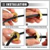Universal 3/8 Oil Fuel Line Disconnect Tool, Transmissions Radiators Oil Cooler Lines Disconnect Tool, 3/8 Inch, Aluminium, 22930, Gold Tone