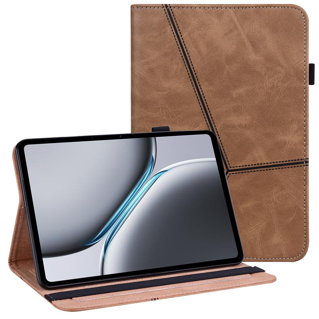 For OnePlus Pad 2/Pad Pro Case Line Imprinted PU Leather Card Holder Tablet Stand Cover