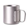 Lixada 330ml Double Wall Titanium Water Cup Coffee Tea Mug for Home Outdoor Camping Hiking