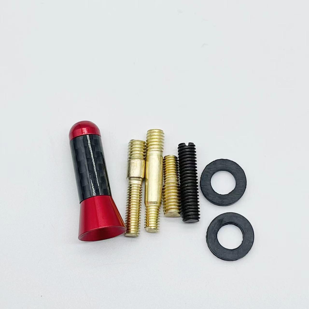 

3,5 см Короткая декоративная антенна из углеродного волокна для автомобиля красный