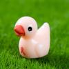 60Pcs Breast Cancer Mini Duck Figurine Red Ribbon Duck Resin Statue Miniature Animal Ornament Decoration Breast Cancer Awareness Month Gifts Party