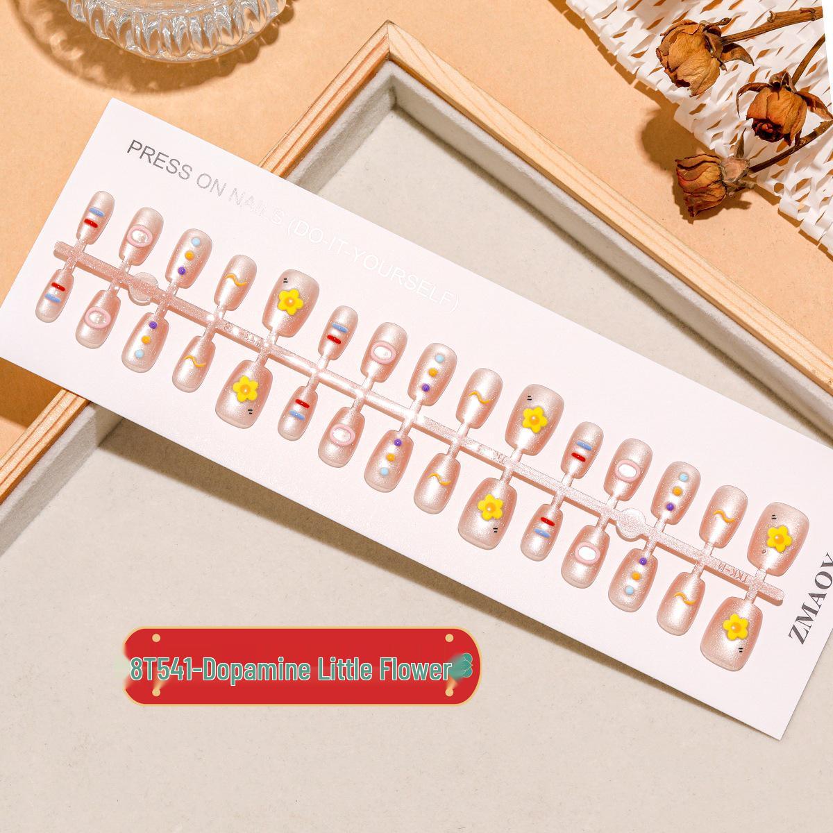 

3D Cat Eye Floral Nail Patches - 30 Pieces Complete Set XS/S/M