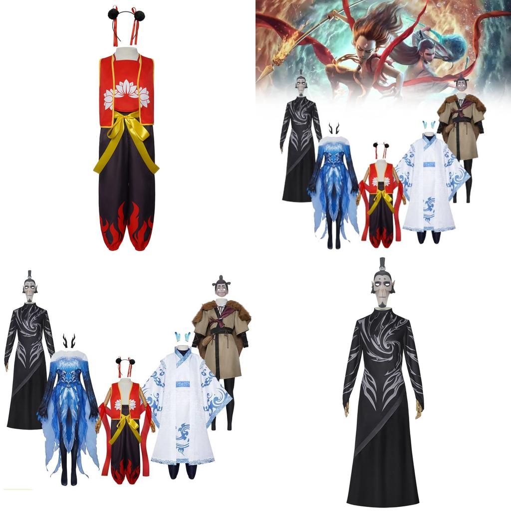Nezha Cosplay Costume For Anime Roleplay With Soft Spandex Fabric For Teens And Adults