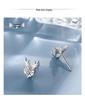 S925 Sterling Silver Forest Deer Stud Earrings - Versatile Elf Antler Design