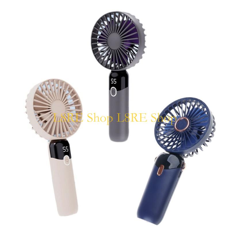 L8RE Portable Fan Powerful Handheld Fan 6 Speed Small Desk Fan Digital Display