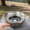 Portable Stainless Steel Alcohol Stove With Temperature Control Camping Stove Picnic Cooking Durable Structure
