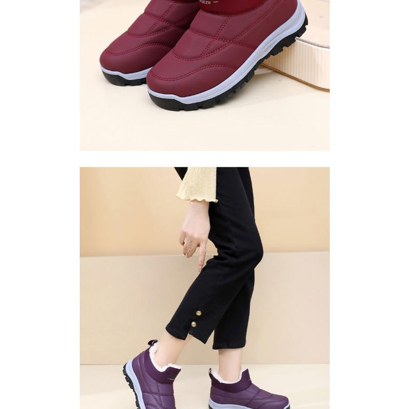 Shoes, Women's New Winter Fleece Thickened Casual and Comfortable Snow Boots, Non-slip and Warm Soft Soles, One Foot of Mom Shoes