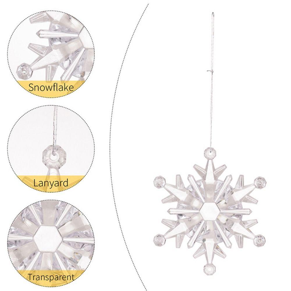 6pcs/set Simulation Christmas Icicle Pendant Transparent Xmas Tree Hanging Ornaments Christmas