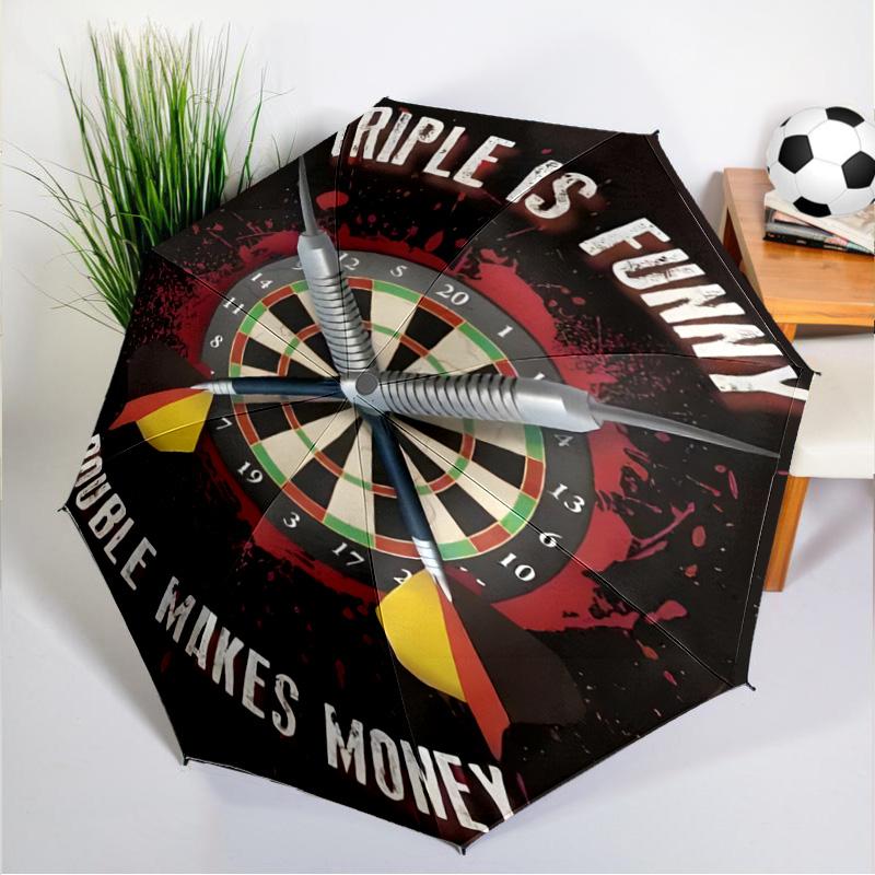 Throw darts Printed Umbrella 8-Frame for Travel, Camping, Casual Lightweight Portable Umbrella, Essential for Every Family Holidays Gift