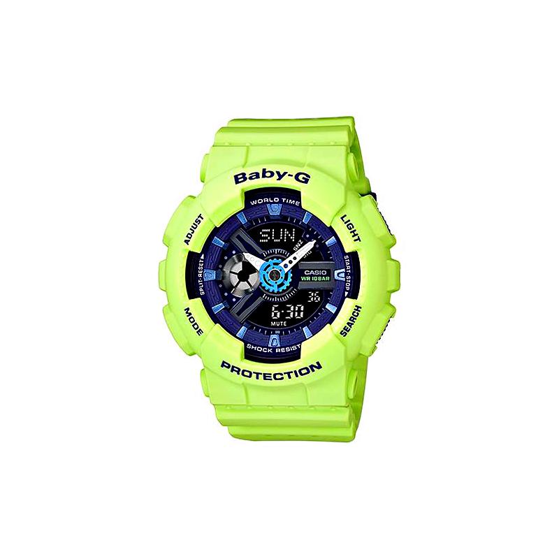 

Casio BABY-G Theme Series Trendy Contrast Color Vitality Street Classic Pointer Dual Display Sports Waterproof Quartz Movement Resin Strap BA-110PP-3A