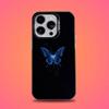 Glow In The Dark Butterfly Phone Case For iPhone 16,15,14,13,12,11,Mini,Pro,E,SE4,XS,MAX Black Candy Matte Cover