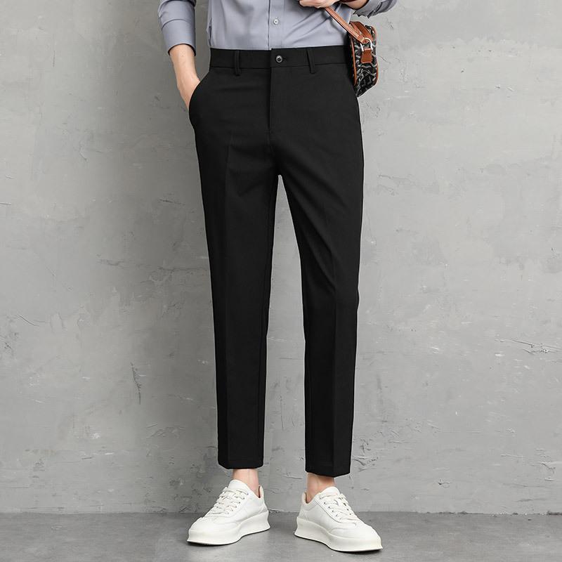 Light Business Summer Men's Casual Trousers Korean Version of Small Straight Business Men's Nine-point Light Luxury Trousers Men's