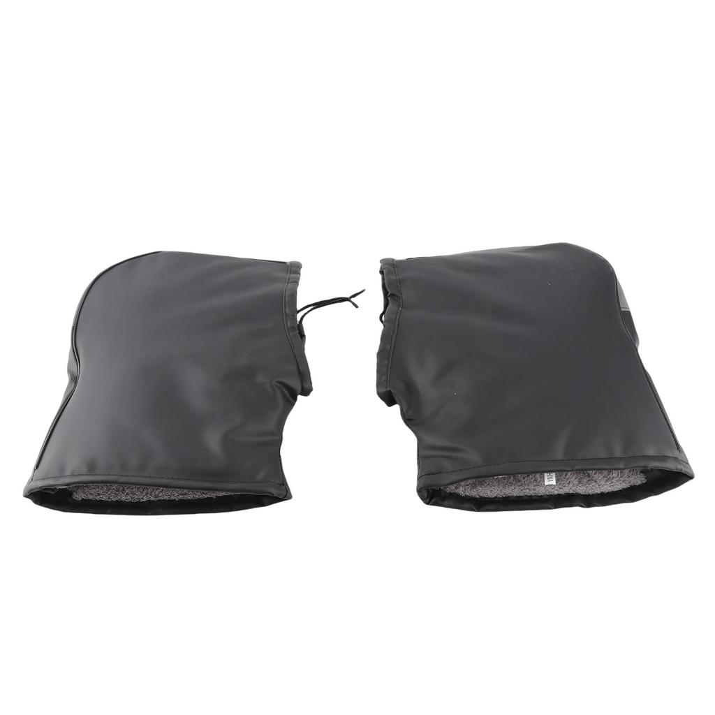 Bike Handlebar Mittens Waterproof Motorcycle Gloves Winter Thermal Windproof PU Gloves for Men Women