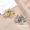 French Retro Exquisite Iris Brooch Personalized High-end Niche Design Suit Anti-light Pin Brooch Accessories