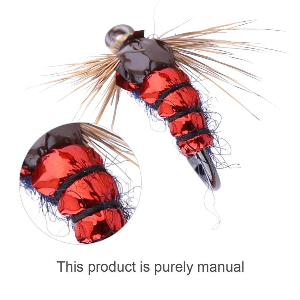 40PCS Durable High Carbon Steel Fly Fishing Flies Lifelike Multicolor Fishing Lures Mini Fishing Trout Flies Trout Fishing