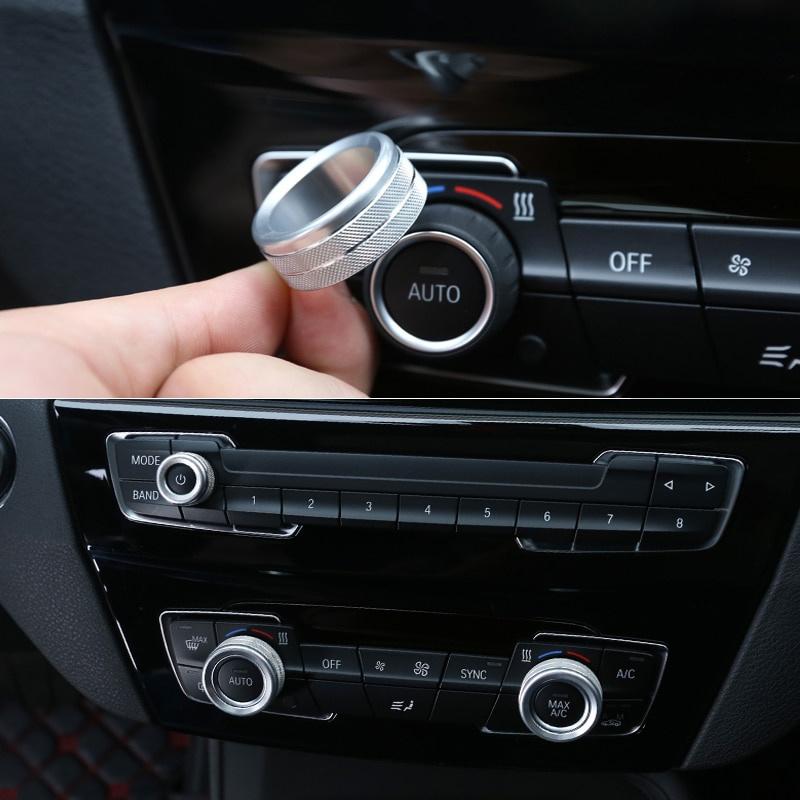 Luftkonditioneringsratt Ljudvolymkontrollknapp Cirkeldekoration Trimringskydd För B+W 1 2 3 3GT 4-serien X1(Med AUTO-knapp)