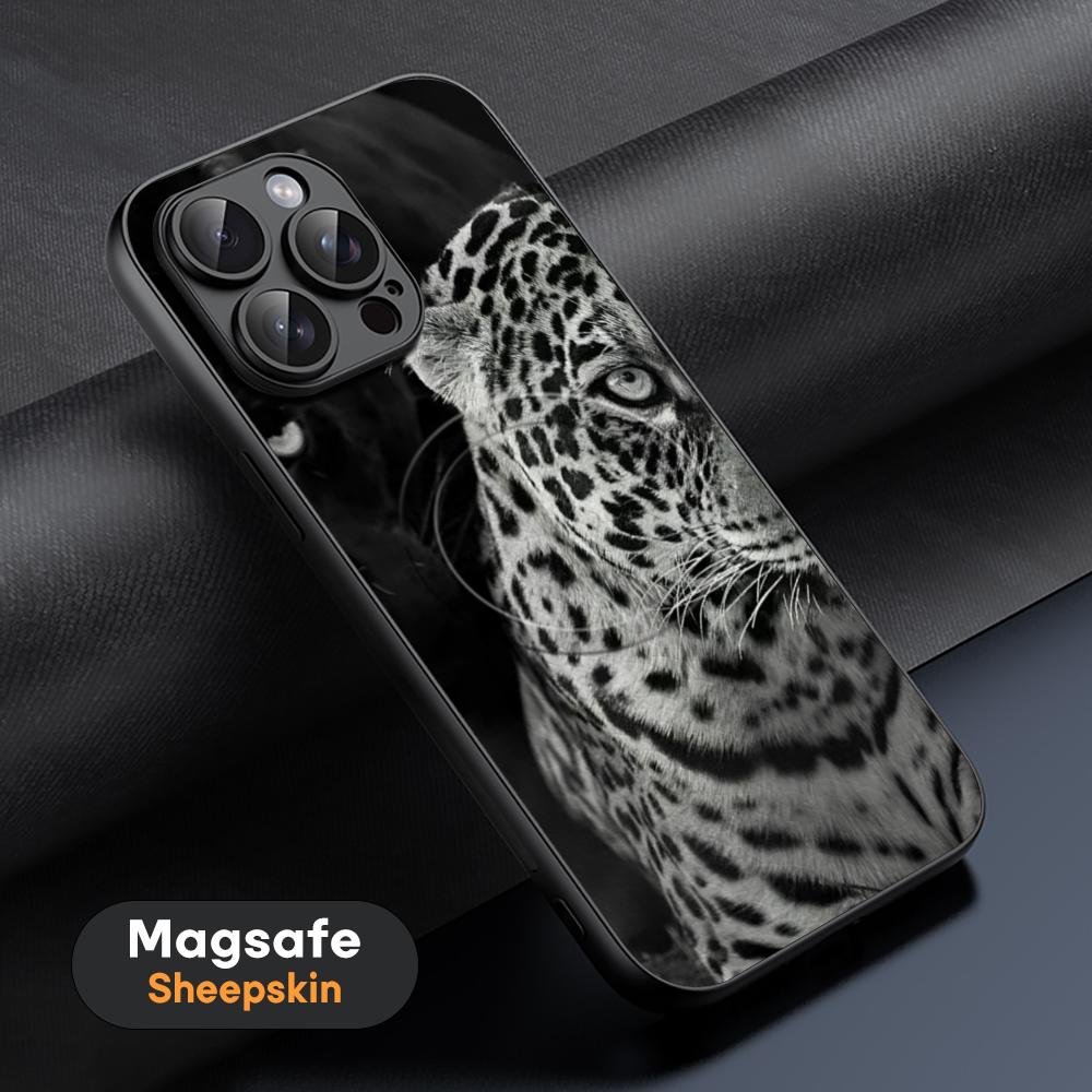 Super fashion Leopard pattern Phone Case For iPhone 17 16 15 14 13 12 11 Plus Pro Max  High-end Luxury Magsafe Sheepskin