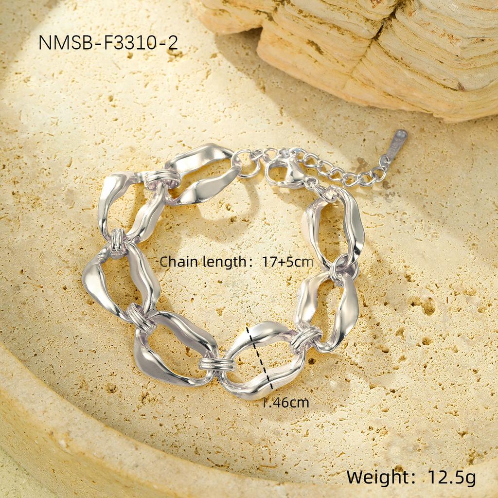 Titanium Steel Bracelet Gold Plated Zirconia Stone Stackable Jewelry Set For Women Fashion Accessories