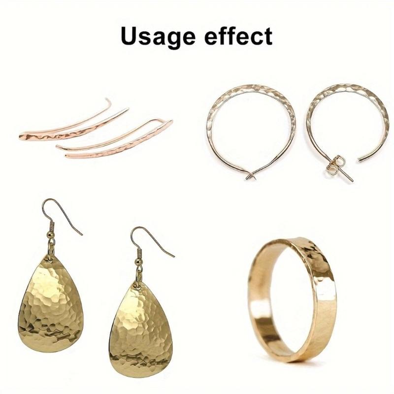 Metal Jewelry Making Hammer Small Iron Head Hammer with Ergonomic Wood Handle Multifunctional Accessories Hand Tool