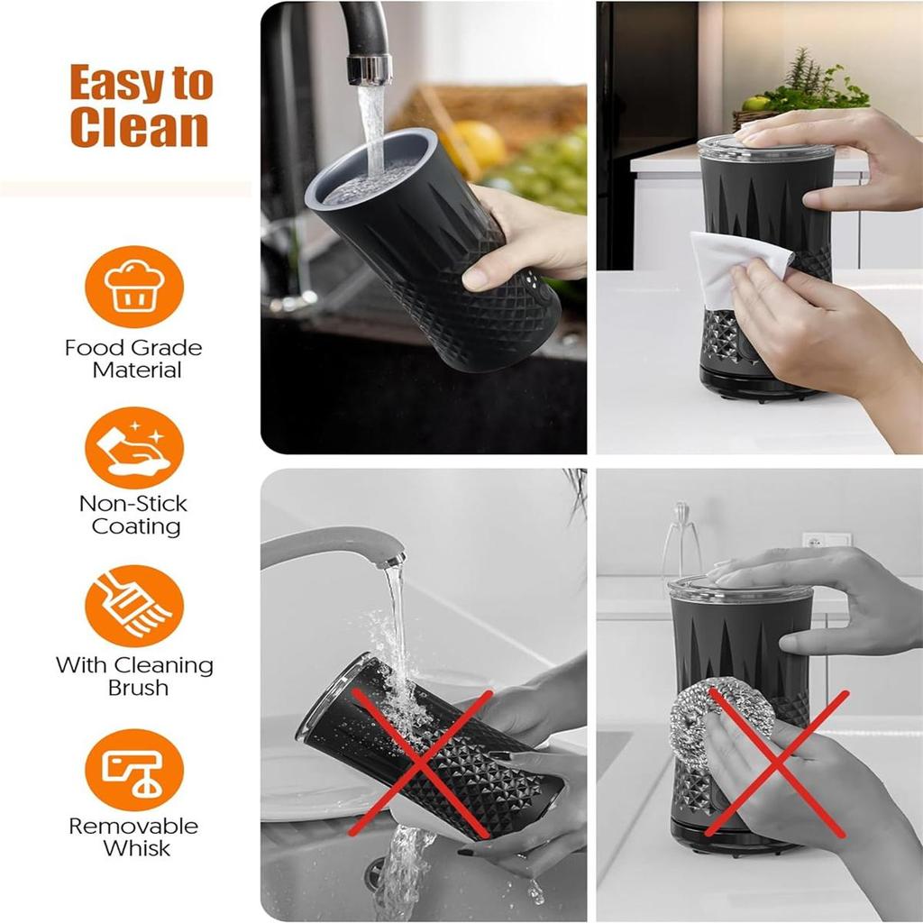 PUTECCH Milk Frother, 4-in-1 Milk Frother and Steamer, Electric Milk Frothers for Coffee