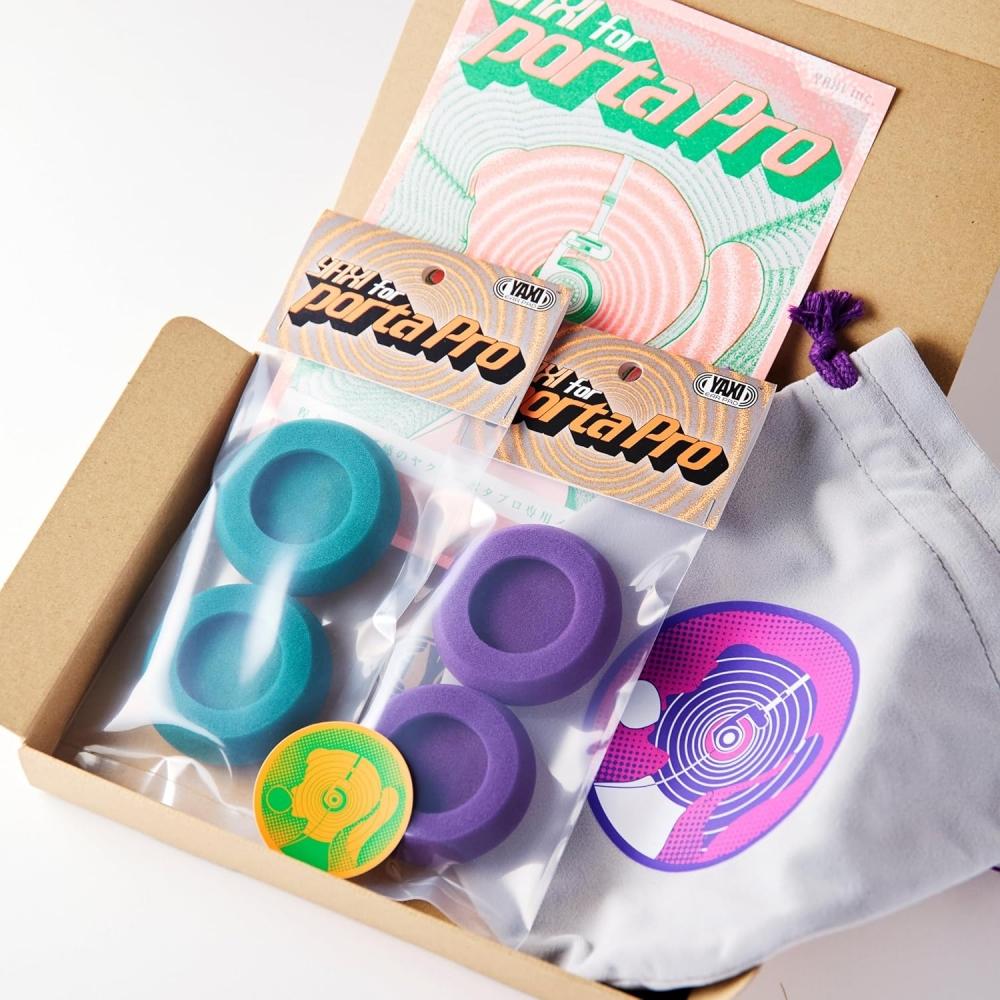 Амбушюры Yaxi для Koss Portapro 2 пары+чехол Зеленый+фиолетовый +чехол Зеленый+фиолетовый +чехол