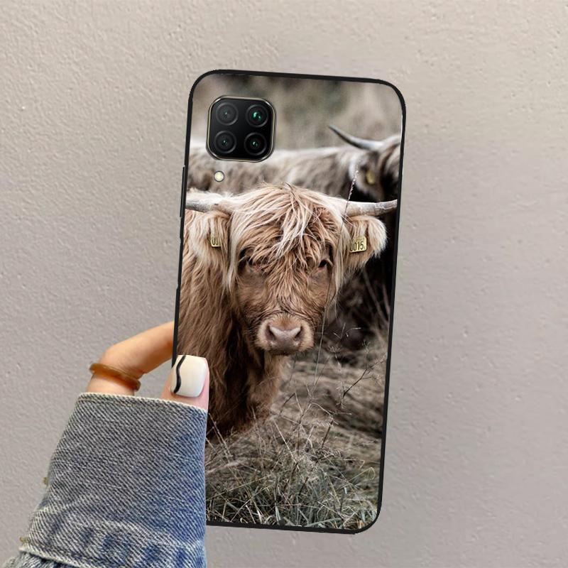 Hochlandkuh Tier Für Huawei Nova Y73 Y72 Y61 Y91 Y70 Y60 Y90 12s 12i 11i 8i 9 10 SE P30 P40 Lite P60 Pro Hülle