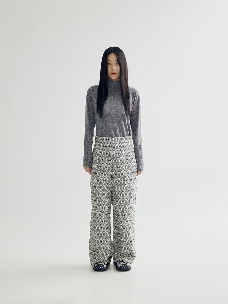 BOMNAL BOUTIQUE Jacquard Pants _ Black