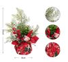Wooden PVC Christmas Tree Centerpiece Tabletop Flower Arrangement Decor for Holiday Gifts Festive Xmas Decoration Accessories