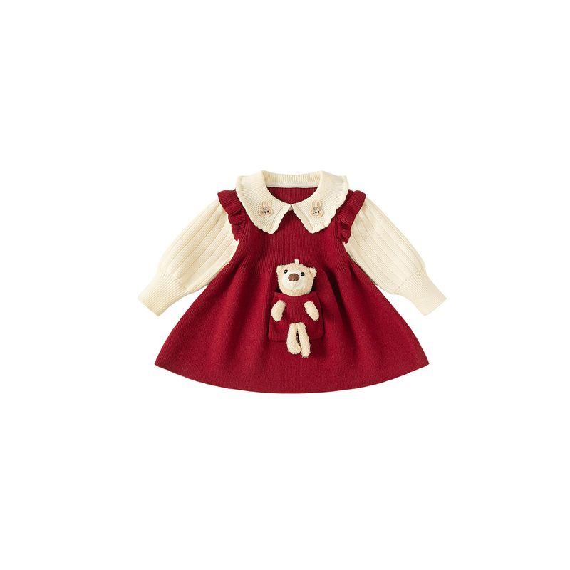 Insbobo Girls' Dress 2026 Spring New One-Year-Old Girl's Dress Children's Spring and Autumn Beautiful Princess Dress