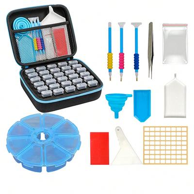 1 Set Aufbewahrungswerkzeuge für Diamant-Zeichenkunst, 5D-Diamant-Zeichenset, Diamantstift und Werkzeugset, geeignet für DIY-Kunst.