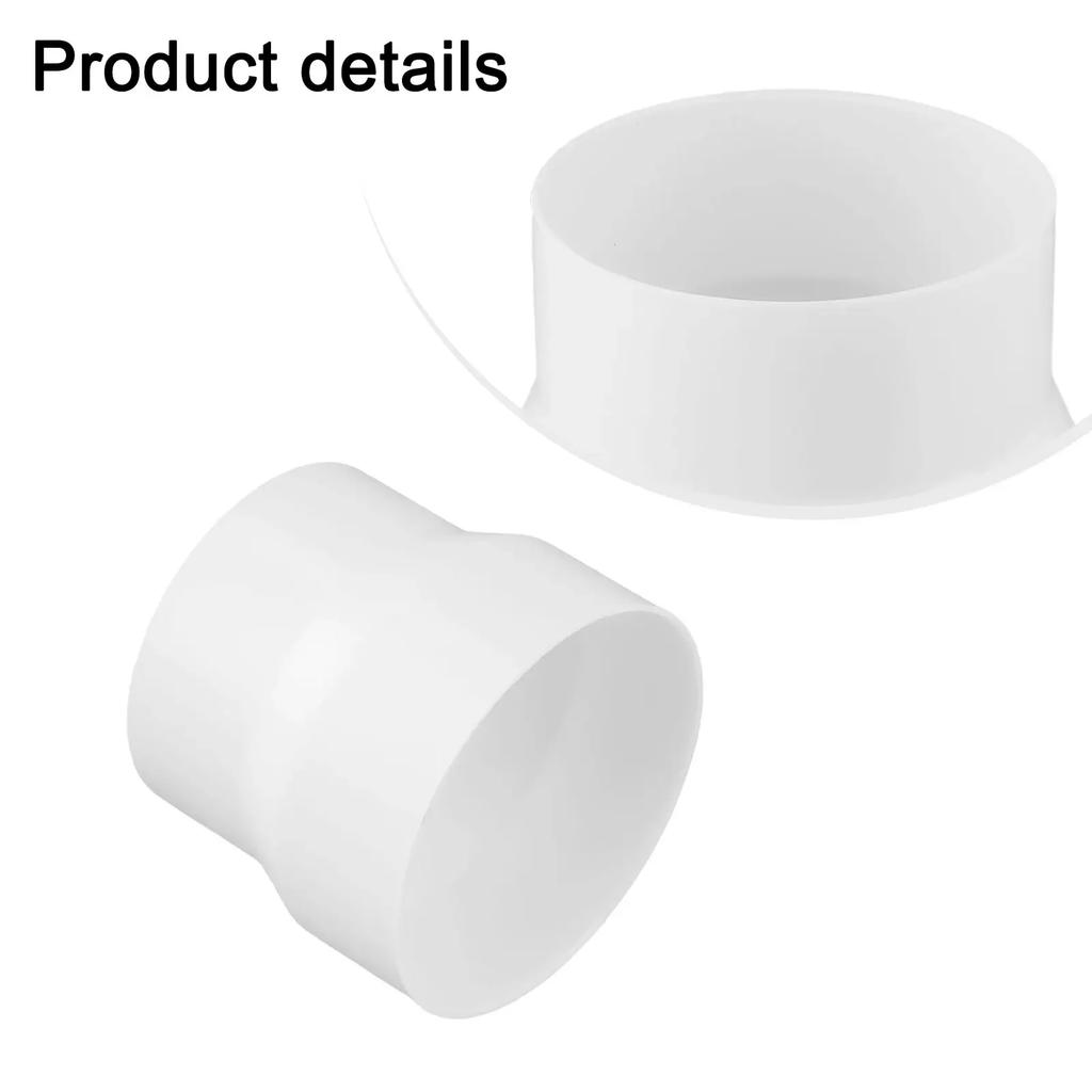 Exhaust Fans Adapter 150 To 100mm ABS Fittings Parts Pipe Plastic Reducer Tool Ventilation White 110 To 100 Mm